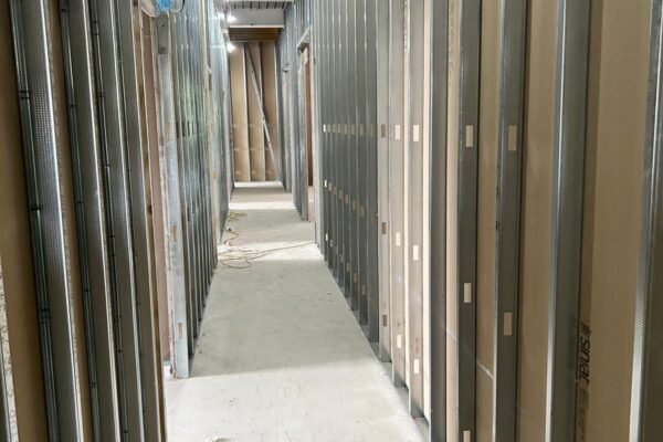 Interior foundations of a hallway