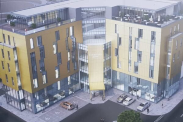 3D rendering of a large modern building