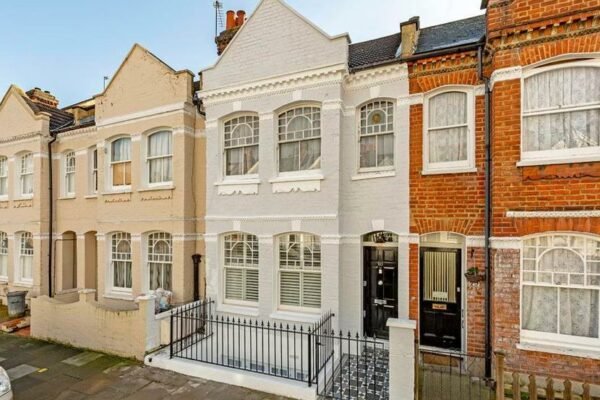 Modern grey terrace house