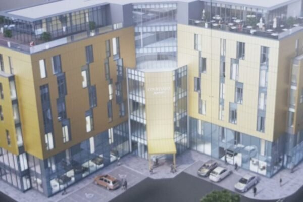 3D render of large modern building